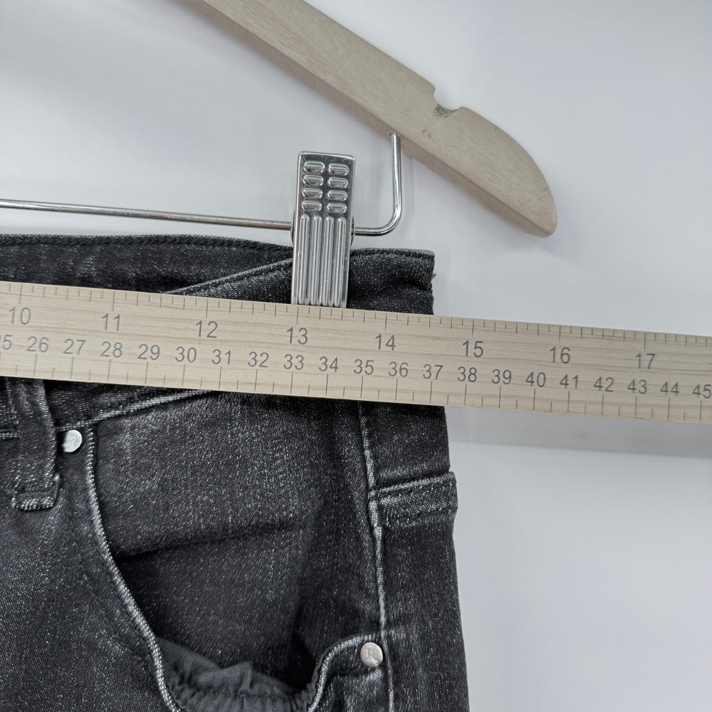 Risen Jeans Wide Leg Women 9/29 Black Faded Denim High Rise RDP5399 Boho Casual - Picture 8 of 11